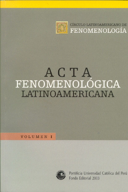 Acta Fenomenolgica Latinoamericana, Vol. I