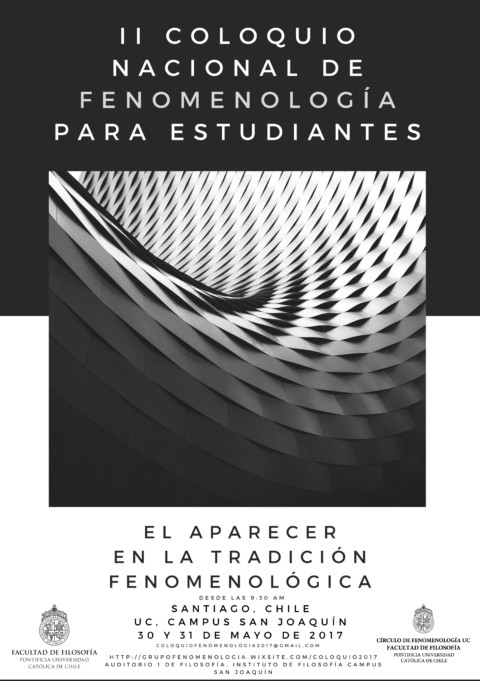 II COLOQUIO NACIONAL DE FENOMENOLOGÍA PARA ESTUDIANTES DE PRE- Y POSTGRADO “El aparecer en la tradición fenomenológica”