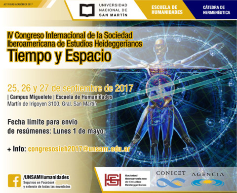 IV Congreso Internacional de la Sociedad Iberoamericana de Estudios Heideggerianos “Tiempo y Espacio”