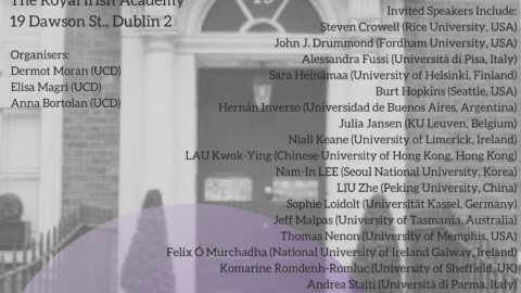 International Philosophy Conference. “Phenomenology, Empathy, Intersubjetivity: New Approaches” – Dublin, 3-5/5/17