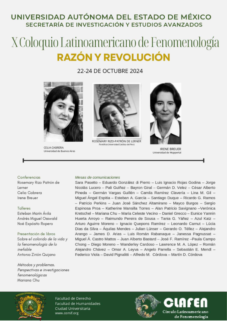 X Coloquio latinoamericano de fenomenología
