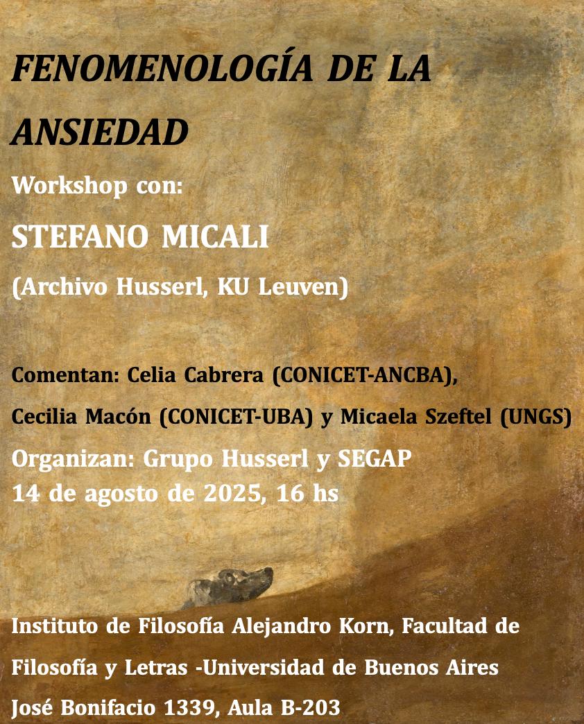 Workshop de Fenomenología de la ansiedad